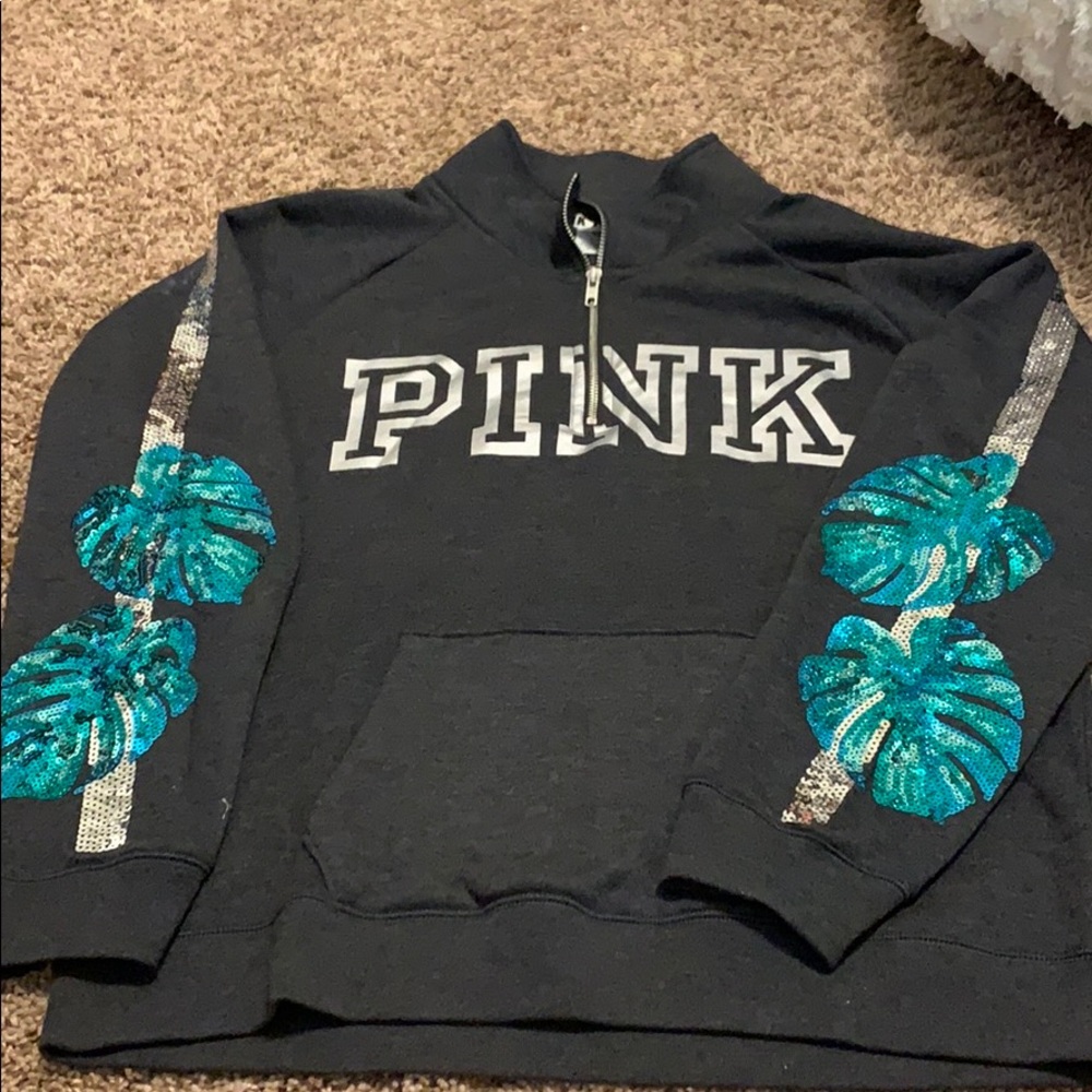 Dark grey pullover half zip